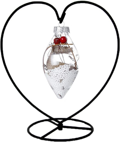 WAJJ Big Heart-shaped Ornament Display Stand Iron Pothook for Hanging Glass Terrarium - Creative Home Garden Wedding