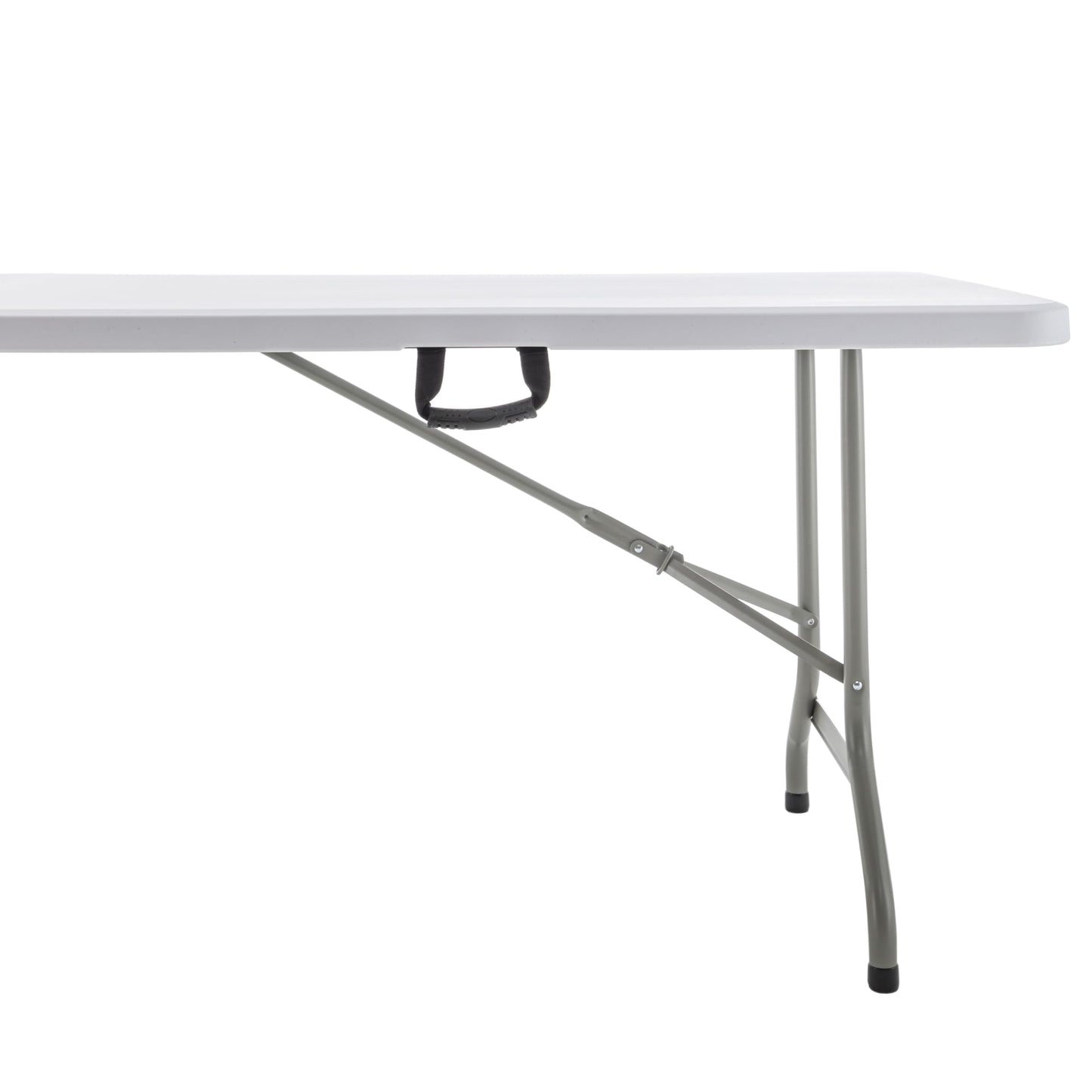 BTEXPERT Set of 5, 8-Foot - 96" Long White Plastic Folding Table Portable 30" Wide, 29" High, Indoor Outdoor Events Banquet Dining Party Patio