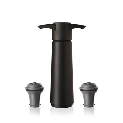 Vacu Vin Original Wine Saver with 2 Vacuum Bottle Stoppers – Wine Preserver Pump for Red or White Wine – Manual Air Remover System – Airtight Seal – Keep Wine Fresh Longer – Black
