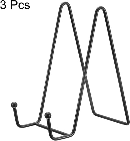 uxcell 3Pcs 7.5 Inch Iron Plate Stand for Display, Metal Decorative Easel Holders for Pictures, Photos, Books