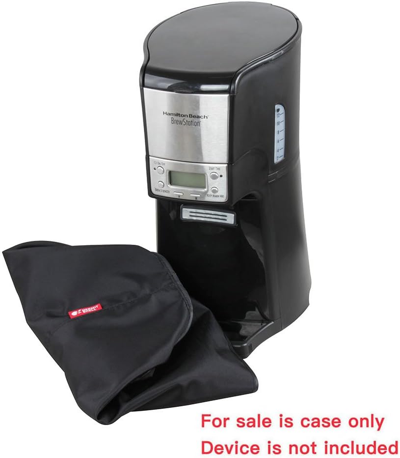 Hermitshell Dust Proof Cover for Hamilton Beach 12-Cup Programmable Brewstation Coffee Maker (48464) (Black)