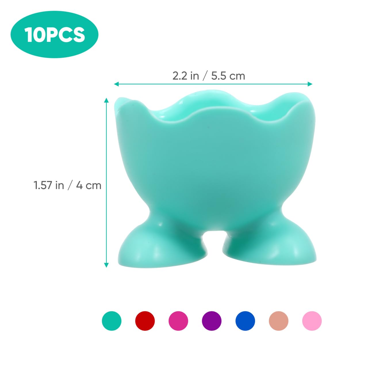 ULTECHNOVO 10 Pack Silicone Egg Cups - Nonstick Egg Holder & Server for Soft Boiled Microwave Safe Poacher Display Stand for Breakfast Kitchen
