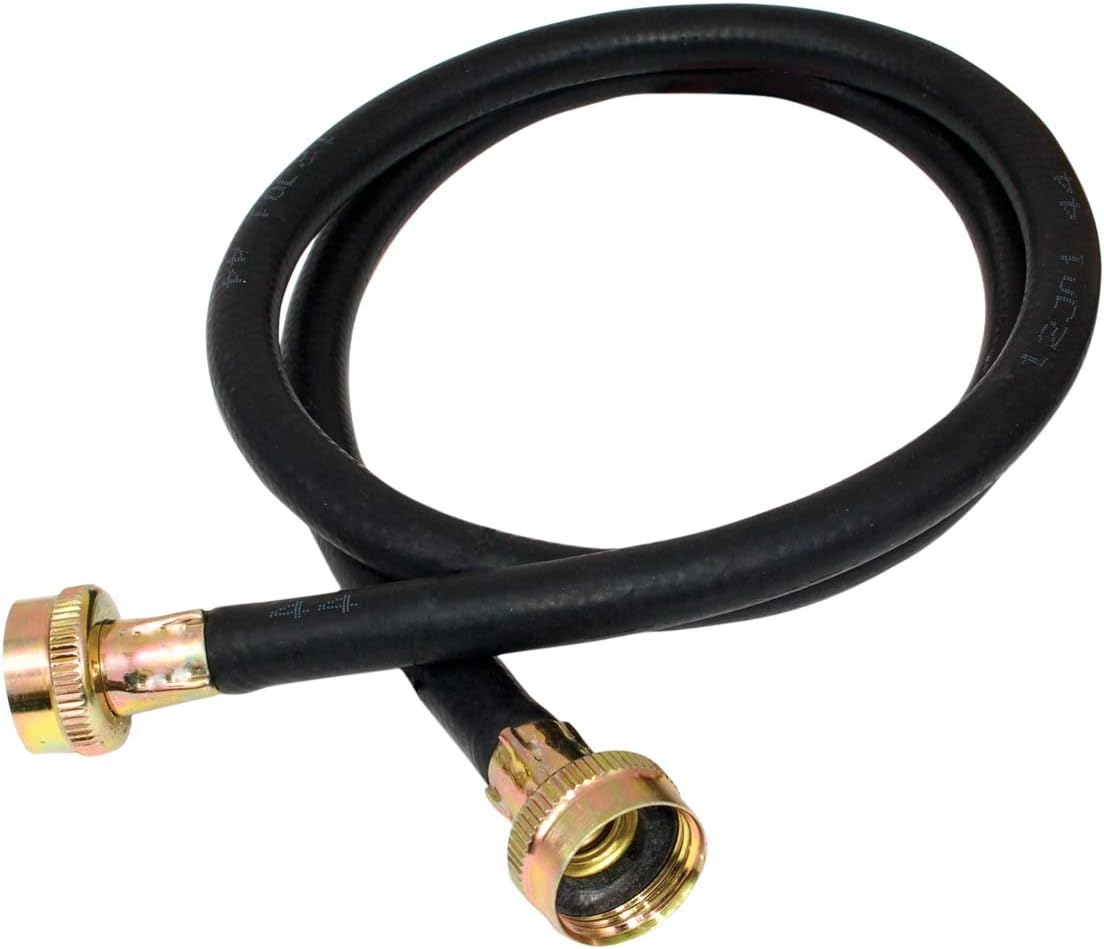 Eastman Washing Machine Drain Hose, 3/4 Inch FHT Connection, 8 Foot Black Rubber, 60327N