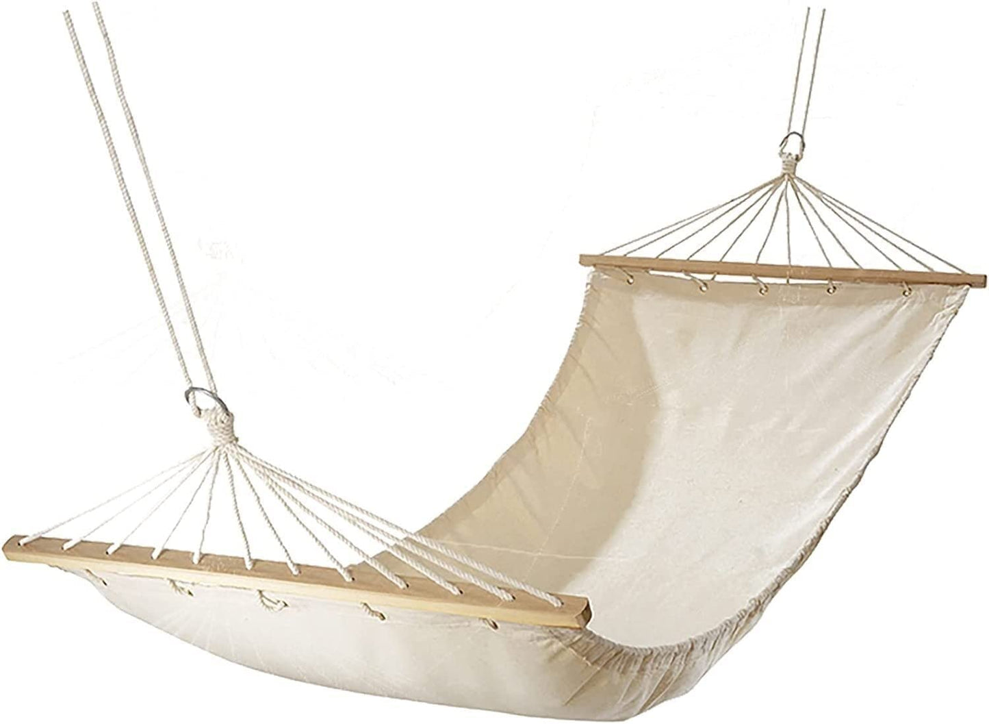 DULASP Hammock Portable Hammock Curved Wooden Spreader Bar Double Rope Hammock for Single Person Perfect for Patio barkyard and Outdoor