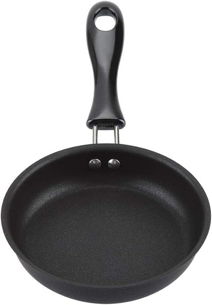 Zerodis Portable Mini Frying Pan, Nonstick Egg Pan for Breakfast Sandwich, Burger, Heat Resistant Cast Iron Skillet