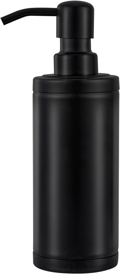 GAPPO Matte Black Soap Dispenser, Stainless Steel Metal Pump Hand Lotion Bottle for Bathroom, Bedroom, Kitchen (300ML)
