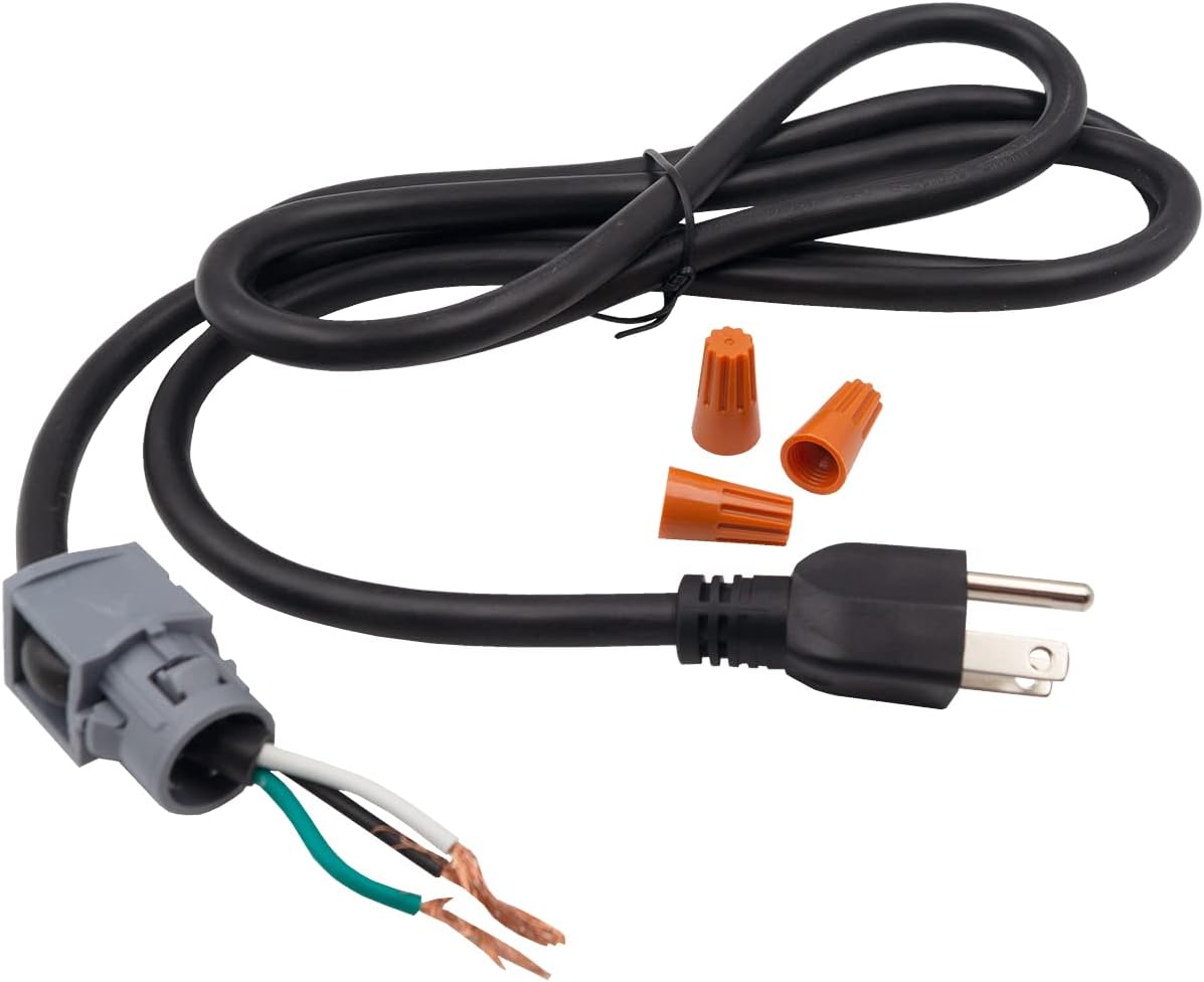 Supplying Demand WX09X70910 Dishwasher Power Cord Replacement, 5 Feet 4 Inches Long