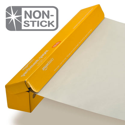 Amazon Basics Parchment Paper for Baking, Non-Stick, 90 Sq Ft Roll, (Pack of 2)