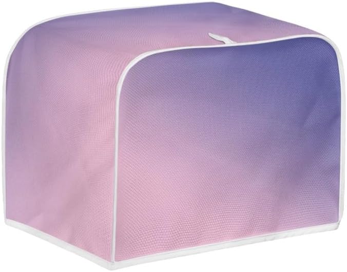 Toaster Cover 4 Slice, Wide Slot Machine Washable with Hang Loop (16x16"), Purple, 2PCS