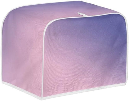 Toaster Cover 4 Slice, Wide Slot Machine Washable with Hang Loop (16x16"), Purple, 2PCS