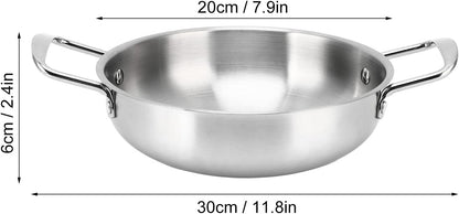 Korea Noodle Pot, Fast Heating Stainless Steel Ramen Cooking Stockpot, Binaural Pasta Pots for Soup and Porridge
