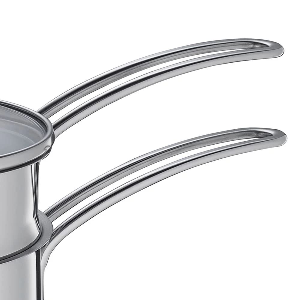 Küchenprofi Double Boiler/Bain Marie Set with Glass Lid, 1.6 Quart, 5.5" Diameter