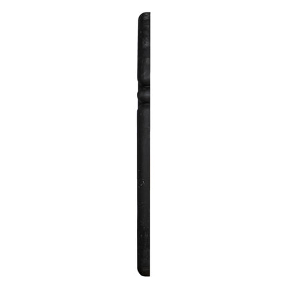 Creative Co-Op Oval Wood-Framed Wall Mirror, Black