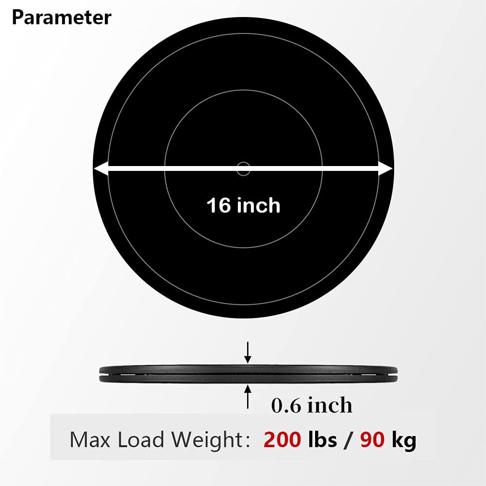 16Inch Lazy Susan Turntable - Heavy Duty Rotating Swivel Steel Ball Bearings - Flat Base Stand