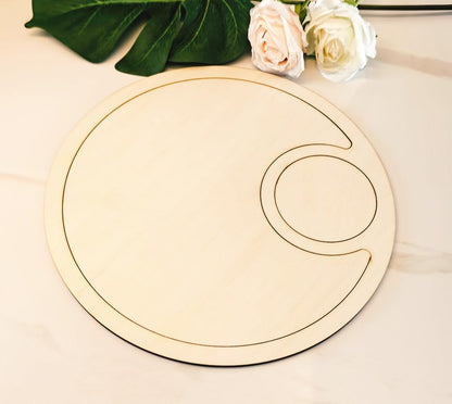 Nested Circles 12” Wooden Serving Tray Router Template,DIY Kit for Crafting Elegant Valet Trays with Precision Design,Inlay&Woodworking Templates