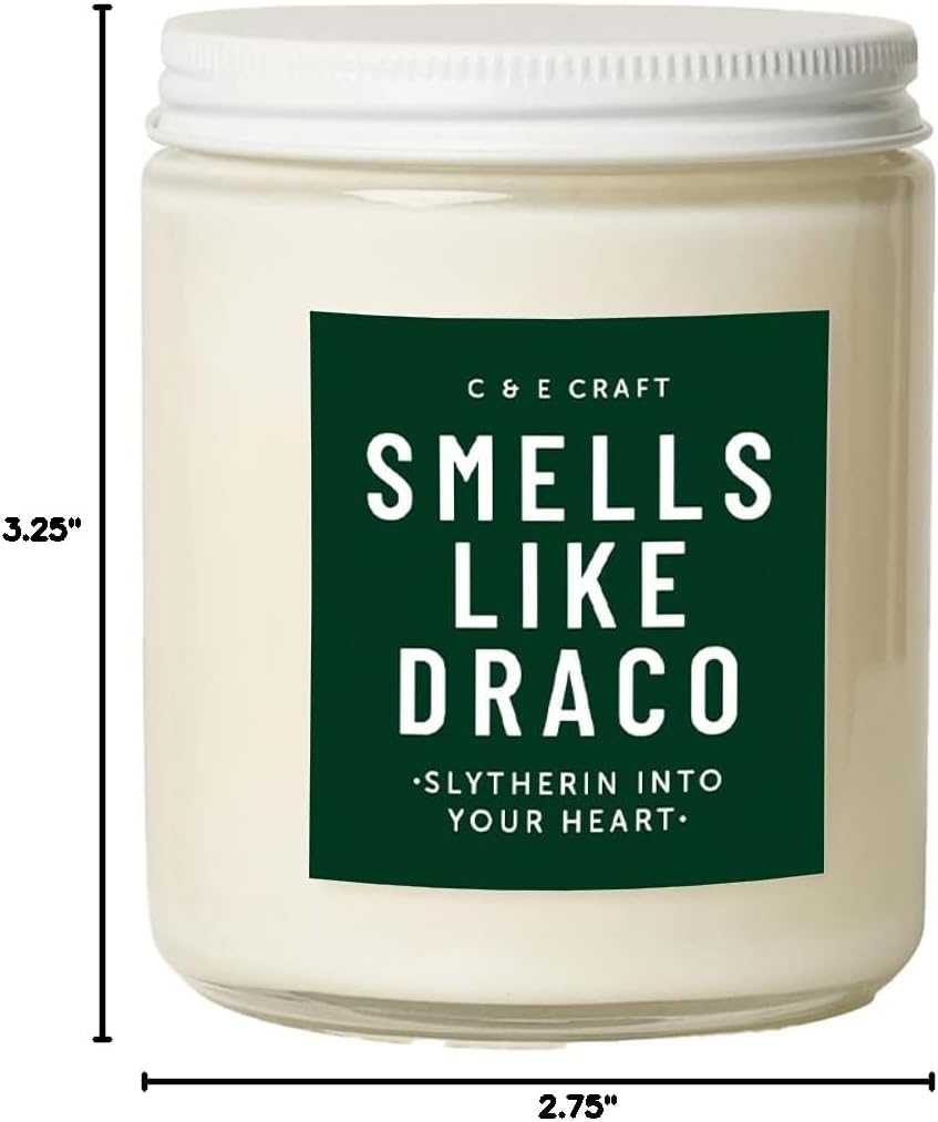 CE Craft - Smells Like Draco Scented Candle, Apple + Mahogany, Gift for Her, Celebrity Prayer Candle