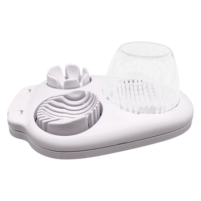3 in 1 Boiled Egg Slicer, Manual Egg Slicer for Hard Boiled Eggs, 3 Slice Modes Chopper Cutter Stainless Steel Dicer, Kitchen Gadget for Butter Strawberry Tomato, Labor Saving