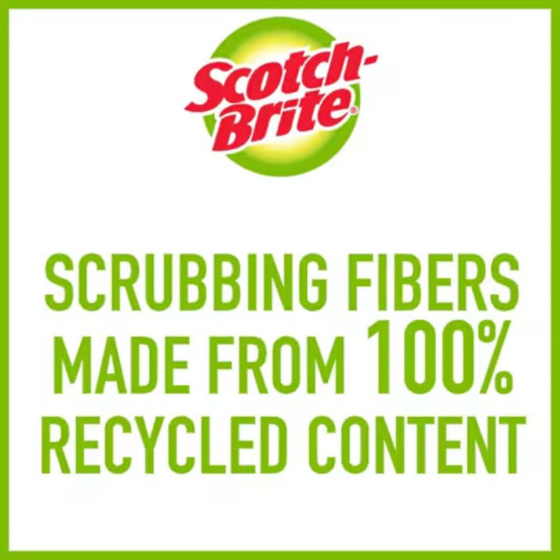 Scotch-Brite Non-Scratch Scouring Pads – Plastic Dish Scrubbers for Kitchen Cleaning, Safe on Non-Stick Cookware & Surfaces, Easy-Rinse Reusable Scrub Pads for Dishes and Pots, 12 Scrubbing Pads Pack