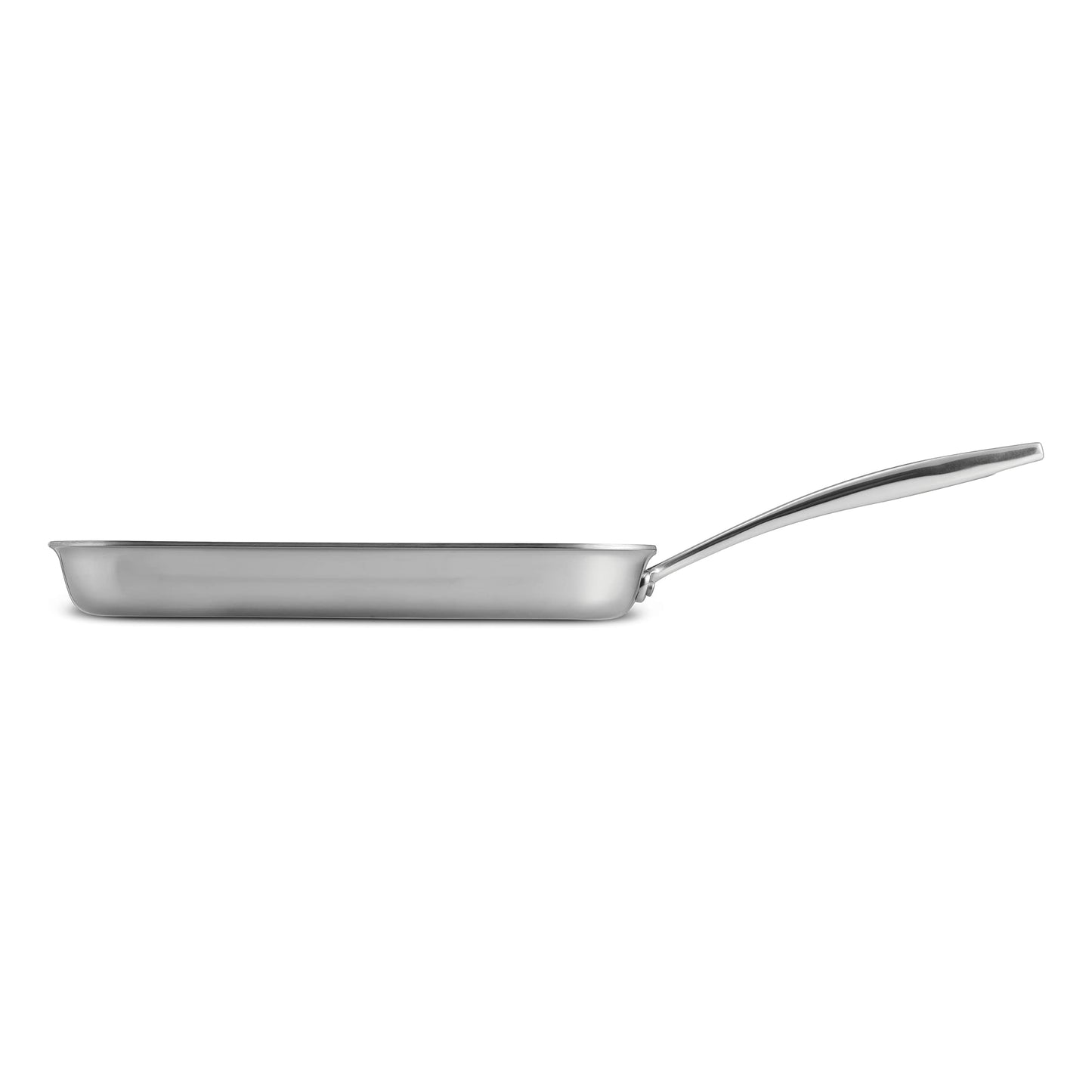 Tramontina Signature Tri-Ply Clad Stainless Steel 11-Inch Square Grill Pan, Induction-Ready, Dishwasher-Safe, NSF-Certified, Made in Brazil