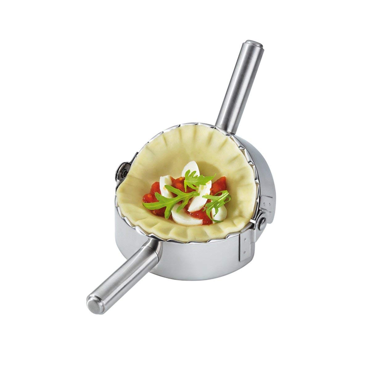 Best Utensils Stainless Steel Ravioli Mould Pierogi Dumpling Maker Wrapper Pastry Dough Cutter Kitchen Accessories (M: 4 inch)