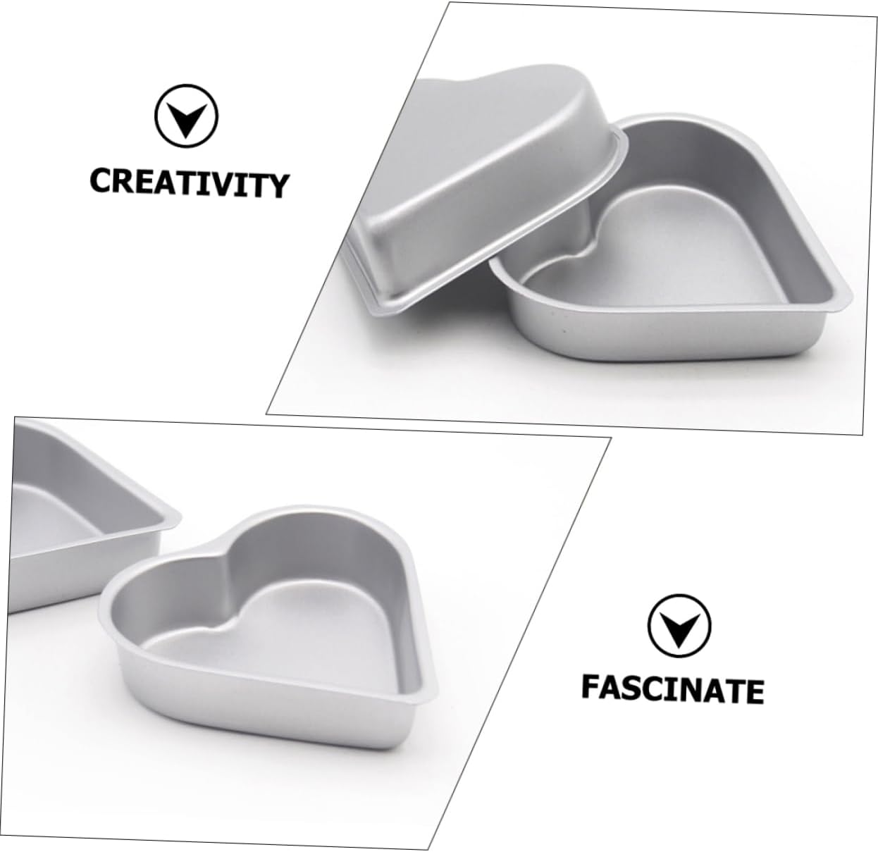 3pcs Heart Pudding Mold Cake Making Tray, Non-stick Heart Cake Pan, Donut Molds, Baking Supplies