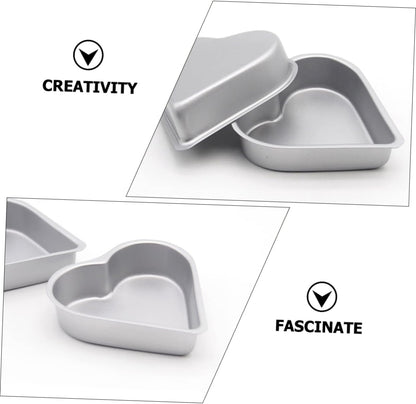 3pcs Heart Pudding Mold Cake Making Tray, Non-stick Heart Cake Pan, Donut Molds, Baking Supplies
