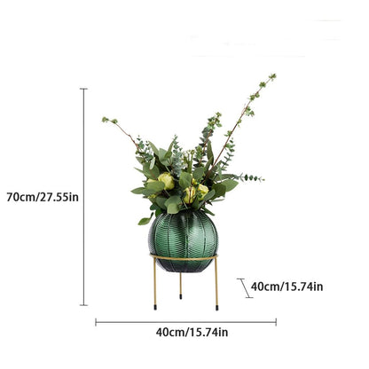 Artificial Bonsai Tree Nordic Light Luxury Simulation Flower Art Decoration Living Room Table Negotiating Table Glass Bottle Fake Flower Decoration Artificial Plant Bonsai Tree(B)