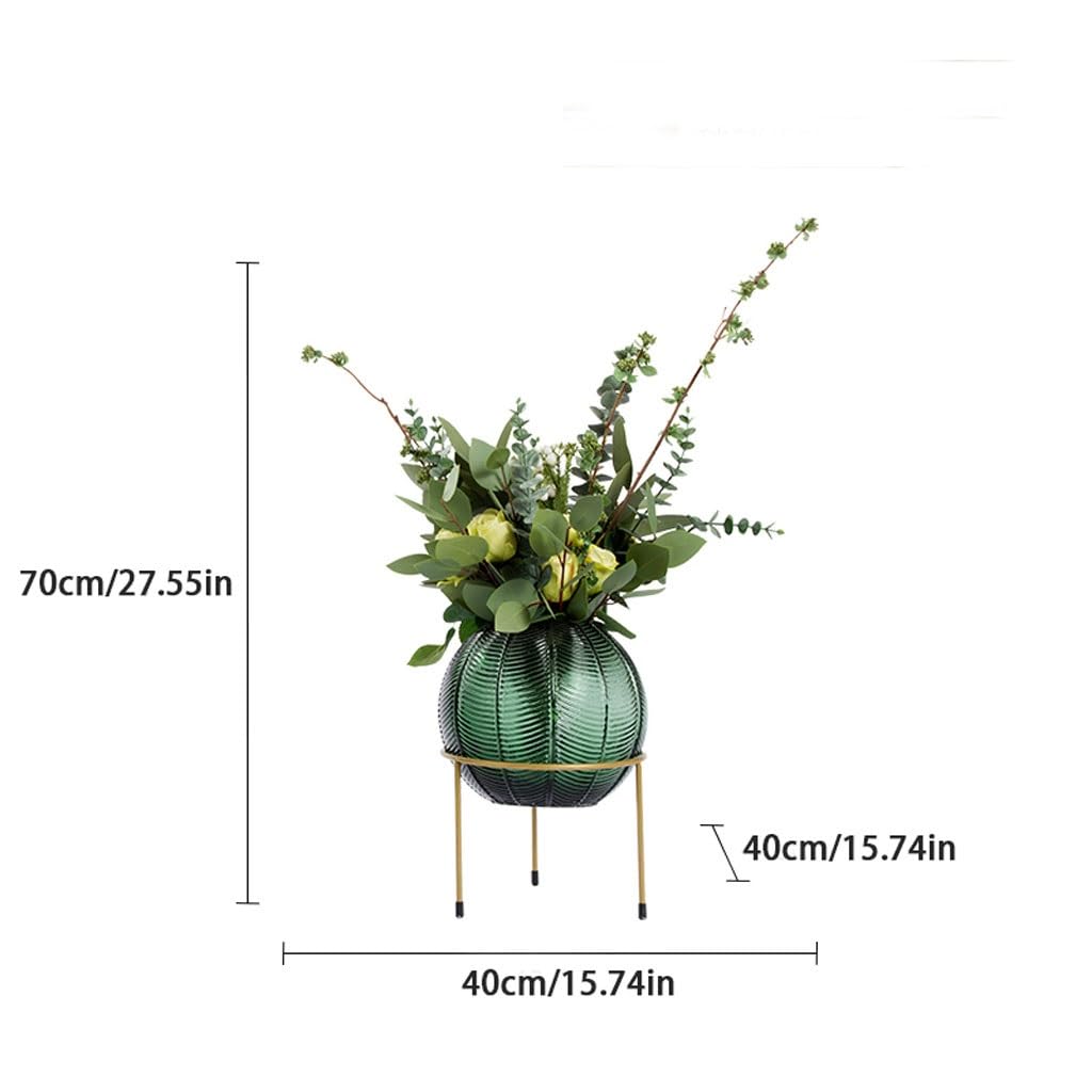 UHRLGHS Bonsai Tree Nordic Light Luxury Simulation Flower Art Decoration Living Room Table Negotiating Table Glass Bottle Fake Flower Decoration Artificial Bonsai Tree(B)