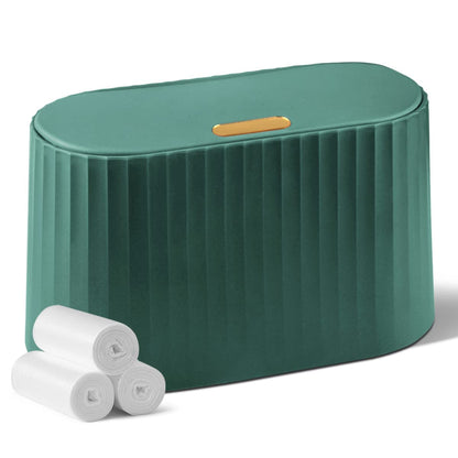GILIF Mini Desktop Trash Can with Lid, Tiny Press Type Garbage Can with 90pcs Trash Bags for Countertop Waste