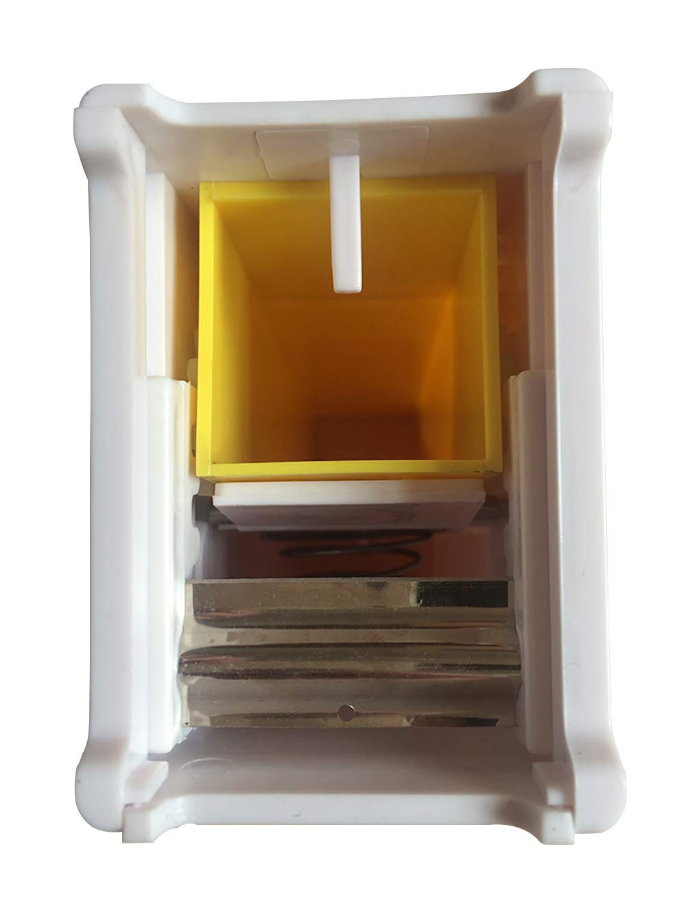 Tao Xiong Simple One Click Stick Butter Cutter - Butter Cheese Cutter - Butter Dispenser to Store Butter for Making Bread, Cakes, Cookies (Yellow)