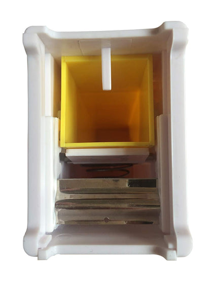 Tao Xiong Simple One Click Stick Butter Cutter - Butter Cheese Cutter - Butter Dispenser to Store Butter for Making Bread, Cakes, Cookies (Yellow)