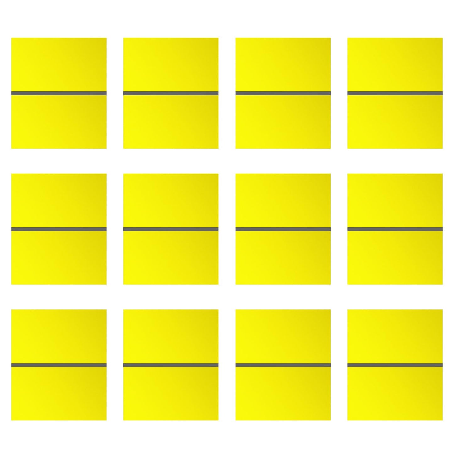 Frddiud Laser Engraving Blank ABS Double Color Plastic Sheet, 11.8x6.49x0.05 inch Materials Double Color Plastic Sheet for Interior Signs, Badges, DIY Carving Pack of 12 (Yellow)
