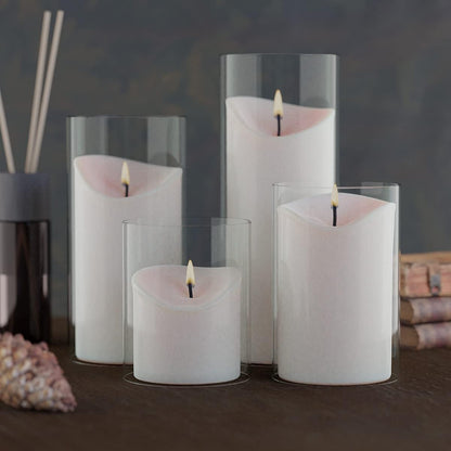 KETELAMP Hurricane Candle Holder - Open Ended, Bottomless Cylindrical Glass Lamp Shade, 3.5" x 6"