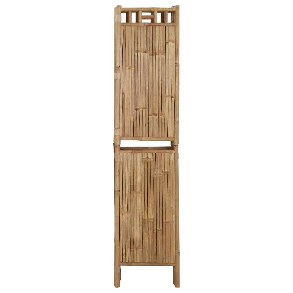 5-Panel Bamboo Room Divider 78.7"x70.9" Foldable Privacy Screen, 5-Panel Natural Bamboo Partition for Home Decor and Space Separation, Durable and Weather-Resistant Folding