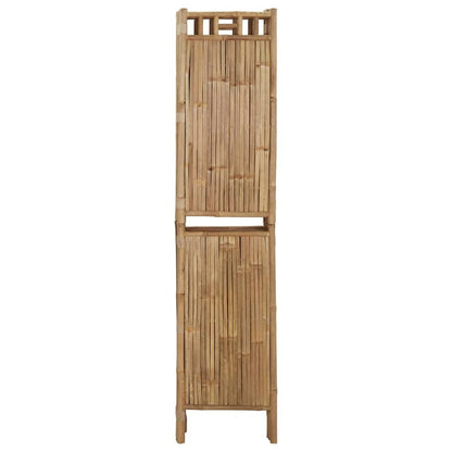 5-Panel Bamboo Room Divider 78.7"x70.9" Foldable Privacy Screen, 5-Panel Natural Bamboo Partition for Home Decor and Space Separation, Durable and Weather-Resistant Folding