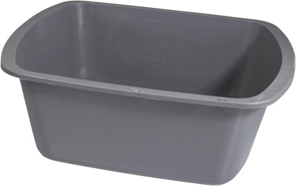 Vakly Wash Basins – Rectangular Plastic 7-Quart Graduated Hospital Soaking Tub with Markings – Small Portable Washbasin for Face Washing, Cleaning, Foot Bath, Dishes, Laundry & Bedside Care