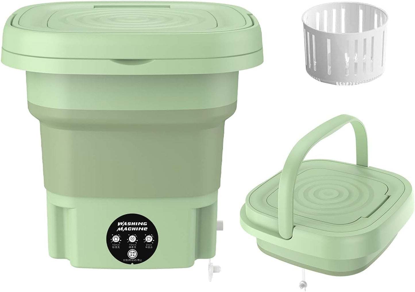 MacLehose Mini Portable Washing Machine, Mini Washer and Dryer Combo, 9L, Foldable for Baby Clothes, Underwear, Socks,