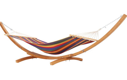 Wood Hammock Stand Only, Heavy Duty Weatherproof Universal Wood Hammock Stand for Outside, Patio, Backyard, Indoor, Max 475 LBS, Curved