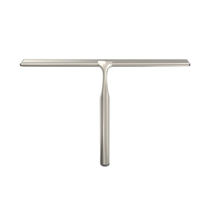 Better Living Deluxe XL Shower Squeegee, Multi-Purpose Silicone Squeegee Blade with Storage Hook, Rust-Proof Heavy Duty Window, Glass, Shower Scrubber, Windshield Wiper, 12", Brushed Nickel
