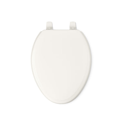 KOHLER 4694-96 Ridgewood Elongated Toilet Seat, Compression-Molded Wood, Color-Matched Plastic Hinges, Biscuit