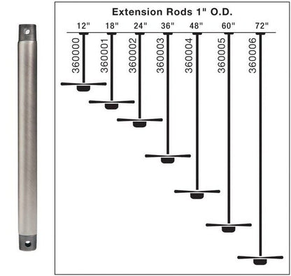 Kichler 360002OZ 24-Inch Extension Downrod, Old Bronze