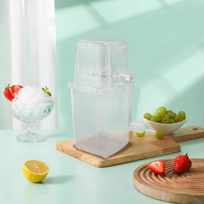 Leopacat Ice Crushers for Home Use, Ice Crusher Machine, Manual Ice Crusher Portable Chopper Transparent Stainless Steel Breaker Making Drinks Machine for Fast Coarse Shaved Fine Chips Ho Transparent
