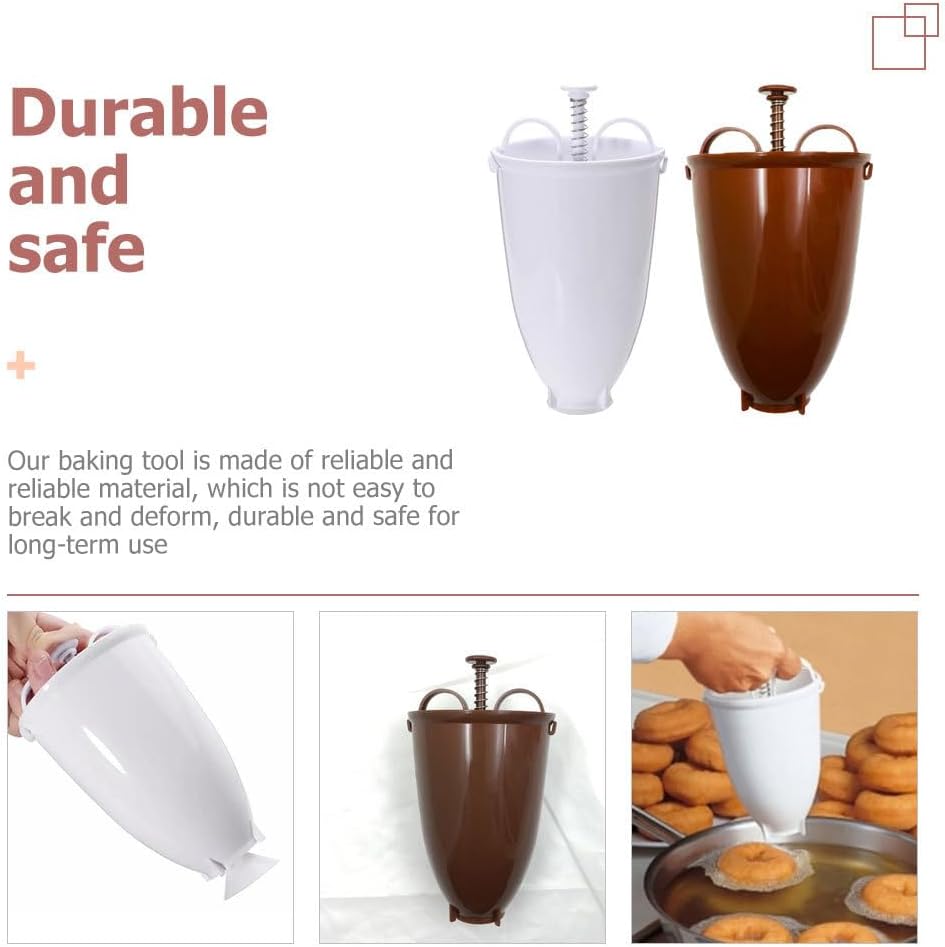 CALLARON 2pcs Doughnut Maker Machine, Mini Manual Donut Maker for Kitchen, Restaurant, Home Use