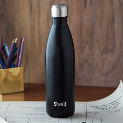 S’well Stainless Steel 17oz Water Bottle, London Chimney Design, Triple-Layer Vacuum Insulation Keeps Drinks Cold for 36 Hours and Hot for 18, BPA Free