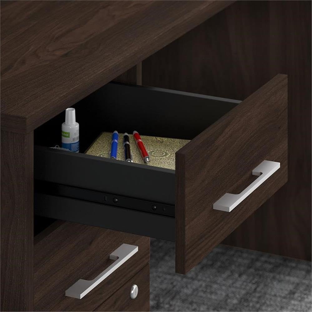 Bush Business Furniture Office 500 16W 3 Drawer File Cabinet in Black Walnut - Assembled