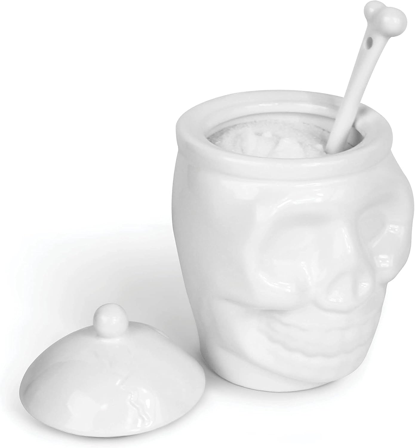 BELL BOOK AND CANDLE Sugar Skull Sugar Bowl - 12 Oz - Goth Valentines Day Decor, Spooky Gifts, Witchy Gifts