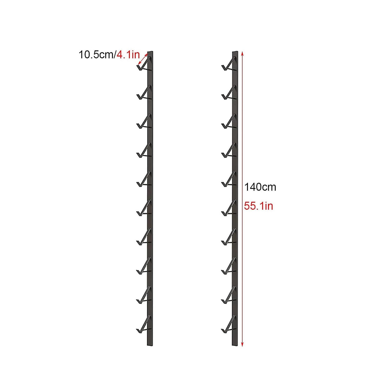 Floor Tile Sample Rack,Heavy Duty Wall-Mounted Tile Display Stand, Large Wooden Ceramic Sample Rack, 10.5x140cm Black Floating Shelf - Perfect for Showrooms, Retail, and Home Decor