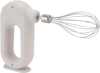 Wynboop Electric Hand Mixer, Mini Household Cordless Frother, Automatic Eggbeater, Double Stick Beer Foam Maker, White,
