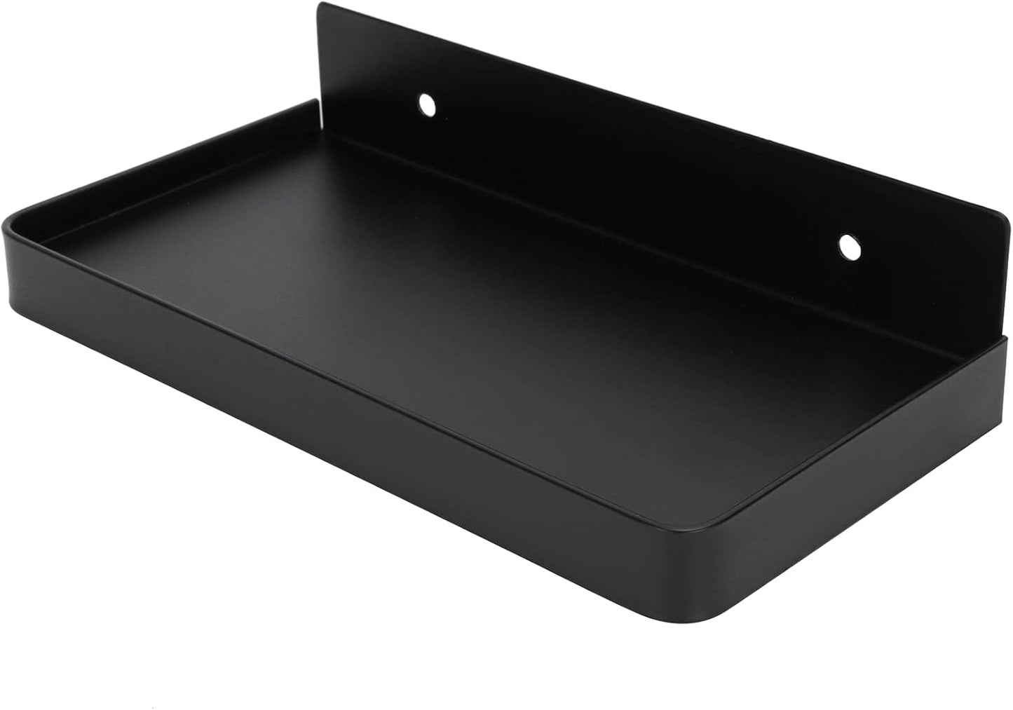Walfront Stainless Steel Bathroom Phone Rack Holder, Wall Mounted Towel Storage Shelf, Black