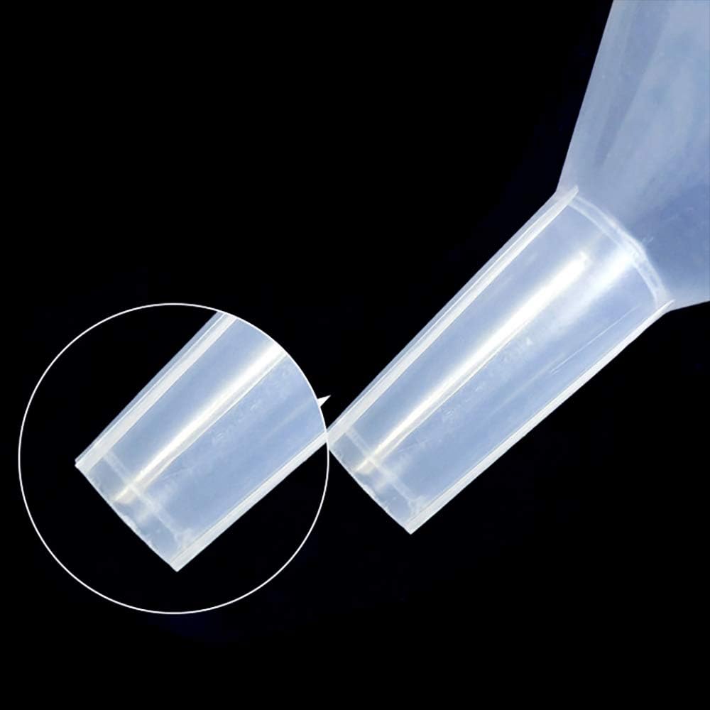 DEDC 4 Pack Clear Plastic Oil Funnels, 150mm Liquid Transfer Funnel for Kitchen, Garage, Car, 5.9 Inches Dia Mouth